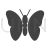 Butterfly II Glyph Icon - IconBunny
