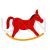 Rocking horse Flat Multicolor Icon - IconBunny