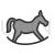 Rocking horse Line Filled Icon - IconBunny