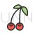 Cherry Line Filled Icon - IconBunny