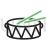 Drums Line Green Black Icon - IconBunny