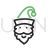 Santa Claus II Line Green Black Icon - IconBunny