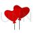 Heart Shaped Baloon Flat Multicolor Icon - IconBunny