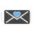 Envelope Blue Black Icon - IconBunny