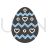 Easter Egg III Blue Black Icon - IconBunny