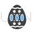 Easter Egg V Blue Black Icon - IconBunny