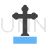 Cross I Blue Black Icon - IconBunny