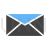 Email Us Blue Black Icon - IconBunny