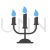 Candle Stand Blue Black Icon - IconBunny
