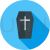 Coffin Flat Shadowed Icon - IconBunny
