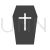 Coffin Glyph Icon - IconBunny