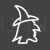 Witch Line Inverted Icon - IconBunny
