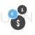 Currency Blue Black Icon - IconBunny